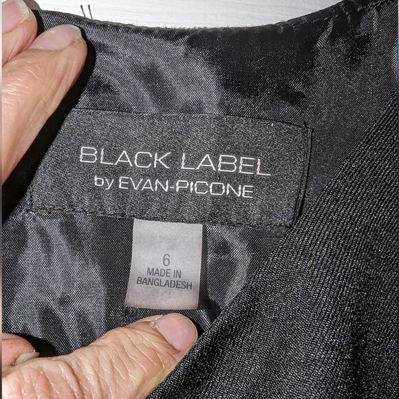 Black Label Evan Picone Black sleeveless dress size 6 - Picture 2 of 3